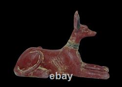 Rare ancienne statue égyptienne antique chacal Anubis BC égyptologie