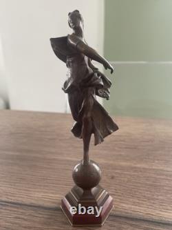 Rare ancienne statue en bronze miniature signé Antonin Mercier fondeur Thiebaut