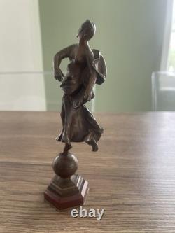 Rare ancienne statue en bronze miniature signé Antonin Mercier fondeur Thiebaut