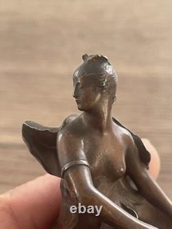Rare ancienne statue en bronze miniature signé Antonin Mercier fondeur Thiebaut