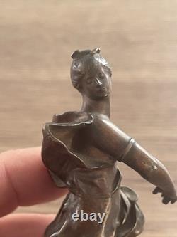 Rare ancienne statue en bronze miniature signé Antonin Mercier fondeur Thiebaut