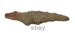 Rare ancienne statue momifiée de crocodile égyptien antique Sobek protecteur