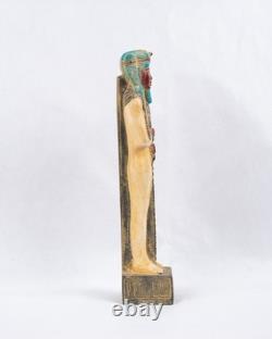 Rare statue antiquités égyptiennes anciennes pierre de Dieu Khonsu, sculpture