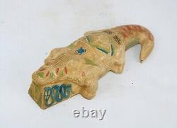 Rare statue égyptienne ancienne du crocodile sobek dieu du Nil av. J. C. Myth