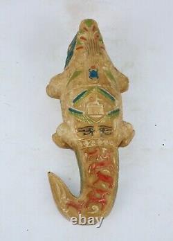 Rare statue égyptienne ancienne du crocodile sobek dieu du Nil av. J. C. Myth