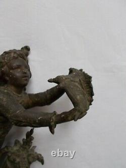 Regule Ancien Enfant Portant Coussin Couronne Diademe Mariage Sculpture Statue