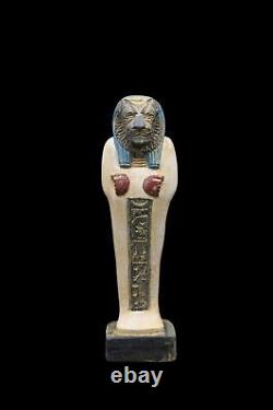 SCULPTURE ANCIENNE STATUE ÉGYPTIENNE fait main déesse Sekhmet tête de lionne