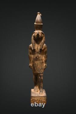 SCULPTURE EGYPTIENNE ANCIENNE UNIQUE Réplique Statue de Dieu Faucon Horus