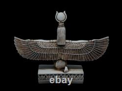 SCULPTURE EGYPTIENNE ANCIENNE UNIQUE Statue Pierre Ailes Isis Déesse de la Gu