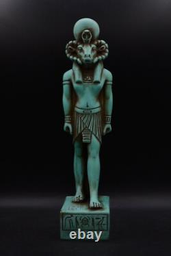 SCULPTURE EGYPTIENNE ANCIENNE UNIQUE Statue Pierre Grand Dieu Khnum Dieu du G