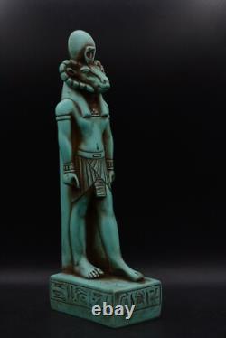 SCULPTURE EGYPTIENNE ANCIENNE UNIQUE Statue Pierre Grand Dieu Khnum Dieu du G