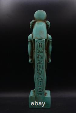 SCULPTURE EGYPTIENNE ANCIENNE UNIQUE Statue Pierre Grand Dieu Khnum Dieu du G