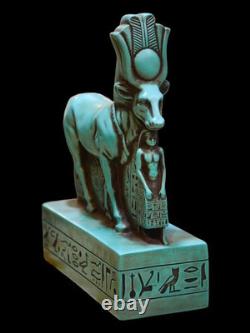 SCULPTURE EGYPTIENNE ANCIENNE UNIQUE réplique statue de la déesse Hathor en