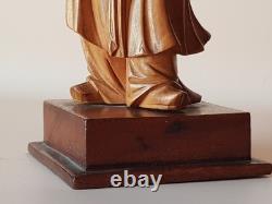 STATUETTE CHINOISE ANCIENNE sur socle, sculpture en BOIS