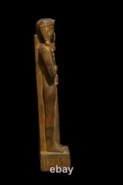 STATUE EGYPTIENNE ANCIENNE UNIQUE Pierre de Dieu Sculpture Khonsu Fait Main
