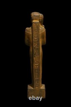STATUE EGYPTIENNE ANCIENNE UNIQUE Pierre de Dieu Sculpture Khonsu Fait Main