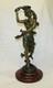 Statue Jeune Femme Deesse Regule Patine Bronze Pied De Lampe 19ème Ancienne