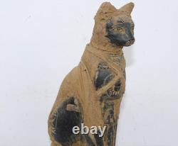 STATUE MOMIFIÉE PHARAONIQUE UNIQUE POUR ANCIEN Bastet égyptien Cat Bast (DR)