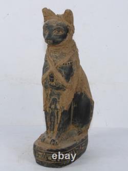 STATUE MOMIFIÉE PHARAONIQUE UNIQUE POUR ANCIEN Bastet égyptien Cat Bast (DR)