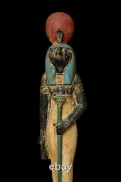 STATUE PHARAONIQUE EGYPTIENNE ANCIENNE Grande sculpture de faucon horus de