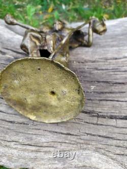 STATUE en BRONZE, Serveur de Thé Africain, Ancien H. 29 cm