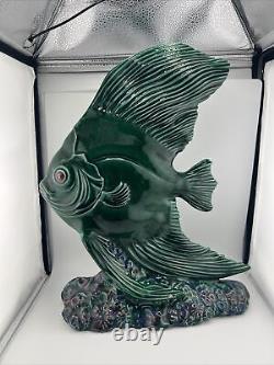 SUPERBE POISSON, en céramique, ancien, Santiago Rodriguez Bonome