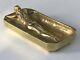 Superbe Authentique Ancienne Sculpture En Bronze Doré Art Nouveau Vide Poche