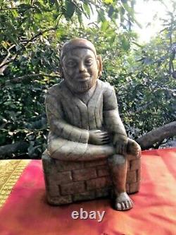 Sai Baba Sculpture ancienne Statue Marbre Saint indien 11 kilos Inde Asie O