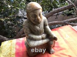 Sai Baba Sculpture ancienne Statue Marbre Saint indien 11 kilos Inde Asie O