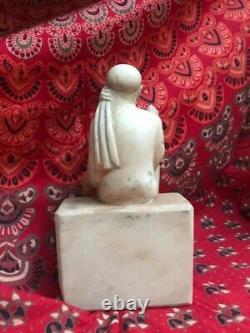 Sai Baba Sculpture ancienne Statue Marbre Saint indien 6,5 kilos Inde Asie S1