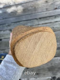 Saint Pierre Statue Statuette Sculpture Bois Sculpté Ancien Vintage Signé Design