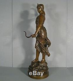 Sculpture Ancienne Bronze Diane Chasseresse Artémis Signé Levasseur