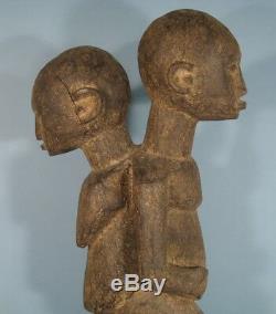 Sculpture Ancienne Statue Femme Homme Janus Afrique Burkina Faso Ethnie Lobi
