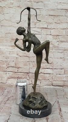 Sculpture Ancienne Vintage Le Faguays DIANA Déesse En Bronze Statue NUDITÉ