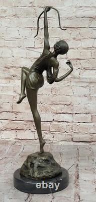 Sculpture Ancienne Vintage Le Faguays DIANA Déesse En Bronze Statue NUDITÉ