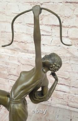Sculpture Ancienne Vintage Le Faguays DIANA Déesse En Bronze Statue NUDITÉ