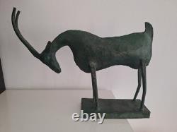 Sculpture Antilope Statue Ancienne Animal Taureau