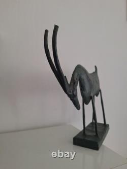 Sculpture Antilope Statue Ancienne Animal Taureau