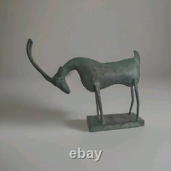 Sculpture Antilope Statue Ancienne Animal Taureau