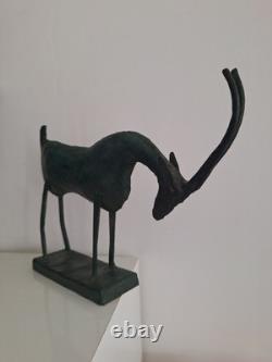 Sculpture Antilope Statue Ancienne Animal Taureau