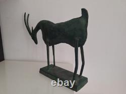 Sculpture Antilope Statue Ancienne Animal Taureau