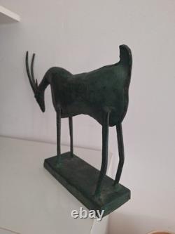 Sculpture Antilope Statue Ancienne Animal Taureau
