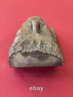 Sculpture Bois Tête Du Christ Ancienne Chêne Massif