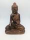 Sculpture Bouddah Mandalay En Bois, Ancienne Statue Laqu&eacute; Dor&eacute;, Birmanie
