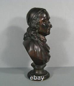Sculpture Bronze Ancien Buste De Pierre Corneille Dramaturge Poète Auteur Le CID