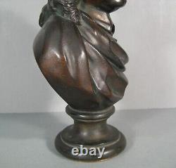 Sculpture Bronze Ancien Buste De Pierre Corneille Dramaturge Poète Auteur Le CID