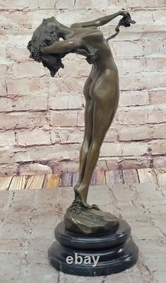 Sculpture Bronze Ancienne Par Harriet Whitney FRISHMUTH, Statue Signe 38 cm
