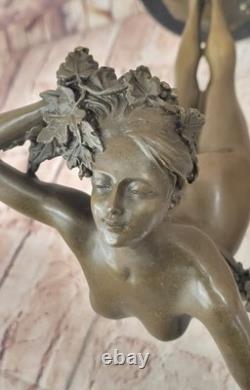 Sculpture Bronze Ancienne Par Harriet Whitney FRISHMUTH, Statue Signe 38 cm
