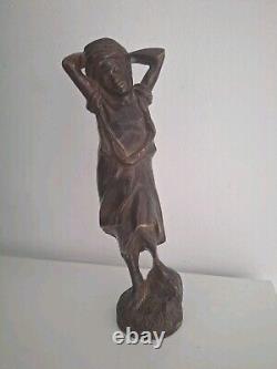 Sculpture Bronze ancien personnage Figurine Statue Orientaliste