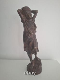 Sculpture Bronze ancien personnage Figurine Statue Orientaliste